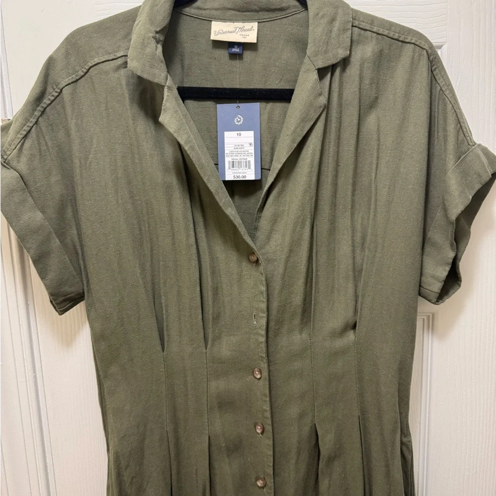 Universal Thread Olive Green Midi Dress - Picture 2 of 2
